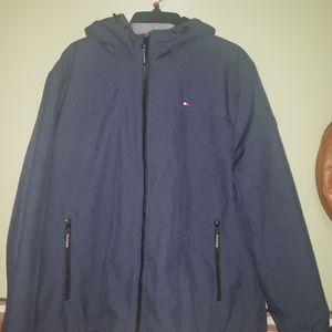 MENS TOMMY HILFIGER JACKET BLUE SIZE 2XL FLEECE LINED